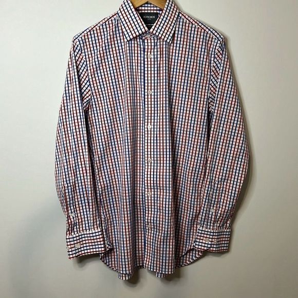 Bonobos Other - BONOBOS Men’s Slim Fit Dress Shirt 16 |35 Plaid Red Blue White Jetsetter Stretch